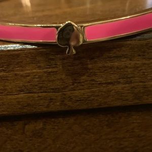 Kate Spade Hot Pink and Gold Hinge Bracelet